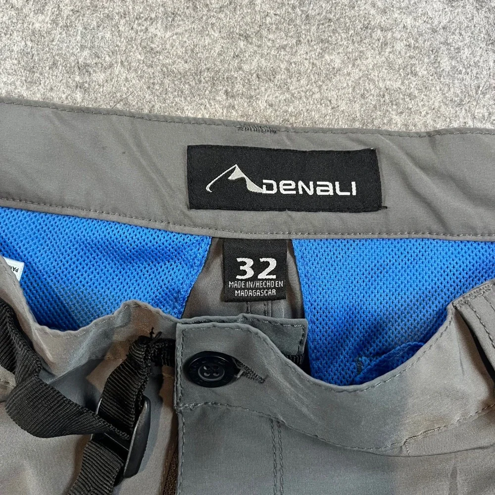 Denali Mens Performance Hiking Shorts Gray Gorpcore Outdoor 32 Stretch Cargo